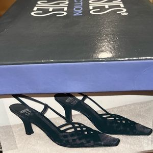 Black Satin Cocktail Shoes